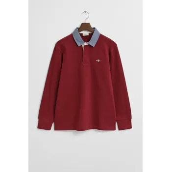 Pánská košile POLOKOŠILE GANT REG CHAMBRAY HEAVY RUGGER PLUMPED RED