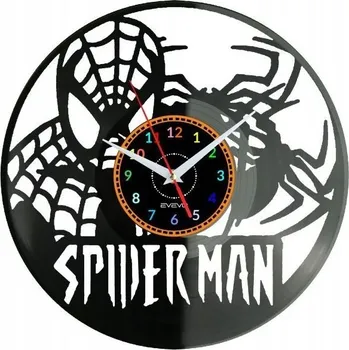 Hodiny Spiderman NÁSTĚNNÉ HODINY DEKORATIVNÍ MODERNÍ VINYLOVÁ DESKA VINYL JAKO DÁREK