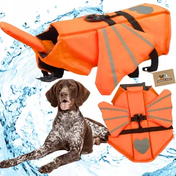 Obleček pro psa KAPOK pro psa plovací vesta do vody SE KŘÍDLY vel. L