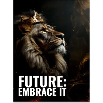 Obraz Plakát na zeď Lev Motivační Obrázek do ložnice obývacího pokoje Bez rámu 70x50