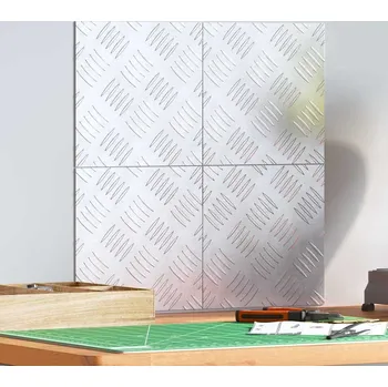 Příslušenství pro gril vidaXL Kolečkové desky 4 pcs Stříbrná 20 x 20 cm Hliník [4104238]