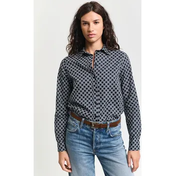 Dámská košile KOŠILE GANT REG GEOMETRIC CTN VOILE SHIRT EVENING BLUE
