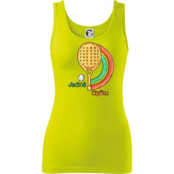 Padel jedině čtyřku - Dámské tílko - XS ( Limetková )