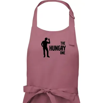 Kuchyňská zástěra Bachelor party - The hungry one - Pánská zástěra na vaření - Univerzální velikost ( Starorůžová )