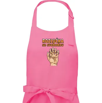 Kuchyňská zástěra Rozlučka se svobodou pivo - Pánská zástěra na vaření - Univerzální velikost ( Růžová )