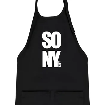 Kuchyňská zástěra SO NY city - Dětská zástěra na vaření - Univerzální velikost ( Černá )