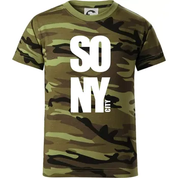 Chlapecké oblečení SO NY city - Dětské maskáčové triko - 122 cm/6 let ( Zelený maskáč )