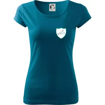 Dámské tričko Zoubek na prsu - zrcátko - Dámské triko Pure - S ( Petrolejová )