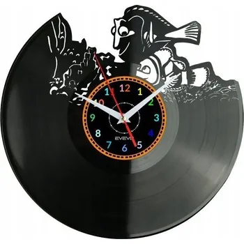 Hodiny Nástěnné hodiny Ryba - Vinylová deska - Moderní dekorace - Dárek k narozeninám