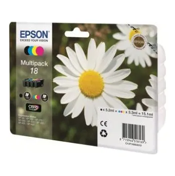 Epson 18 Multipack - 4-balení - cerná, žlutá, azurová, purpurová - originální - blistr - i (7107581)