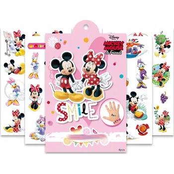 samolepka TETOVÁNÍ DISNEY Mickey Mouse MICKEY A MINNIE PRO DĚTI / 4 archy