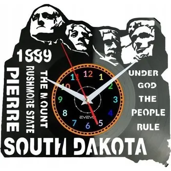 Hodiny South Dakota Nástěnné Hodiny Vinylová Deska Moderní Dekorativní