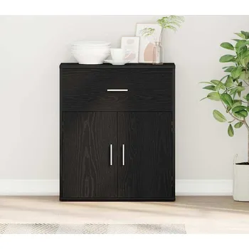 Příborník do zásuvky vidaXL Servírovací skříň Černý dub 60 x 31 x 70 cm kompozitní dřevo [871397]