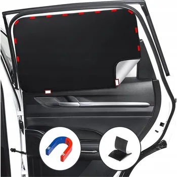 Stínítko do auta 2X SLUNEČNÍ CLONA NA OKNO AUTA MAGNETICKÉ ZÁCLONY UV