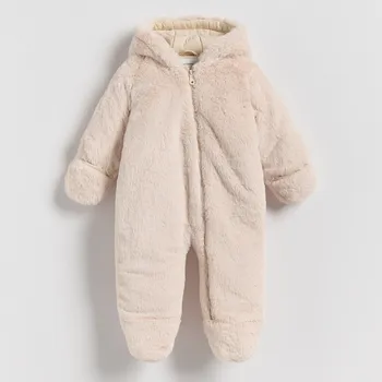 Reserved - Nadýchaný overal s kapucí - béžová - 851GK-08X - 851GK-08X-62