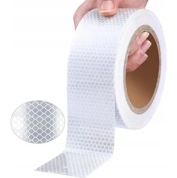 REFLEXNÍ PÁSKA SAMOLEPICÍ KONTUROVÁ BÍLÁ SILNÁ VÝSTRAŽNÁ 25M 5CM