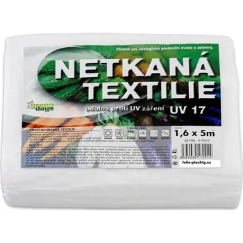 Mulčovací textilie Netkaná textilie bílá 1,6x5m UV 24měs.