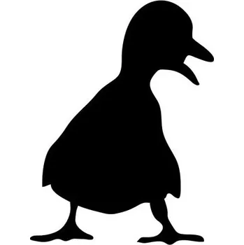 Samolepící dekorace Samolepka na stěnu kachnička 15x11 cm