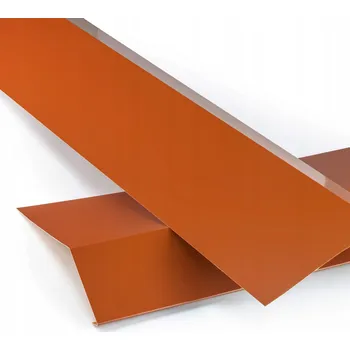 plechová krytina Okapový plech DQ-PP hliníkový 1 m x 25 cm x 0,6 mm kaštanový