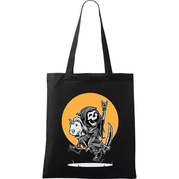 Jednorozeč vs. smrtka - Taška bavlněná - 42 x 38 cm ( Černá )