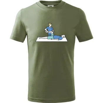 Chlapecké oblečení Fyzioterapeutka - Tričko dětské bavlněné - 158 cm/12 let ( Khaki )