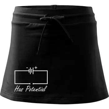 Dámská sukně Has potential - Sportovní sukně - two in one - M ( Černá )