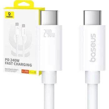 Datový kabel Kabel Baseus USB typ C - USB typ C 1 m bílý
