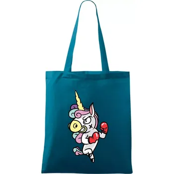 Jednorožec box - Taška bavlněná - 42 x 38 cm ( Petrolejová )