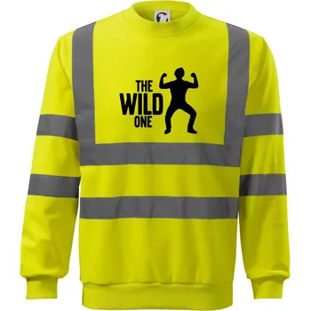 Pánská mikina Bachelor party - The wild one - Reflexní mikina - M ( Neonově žlutá )