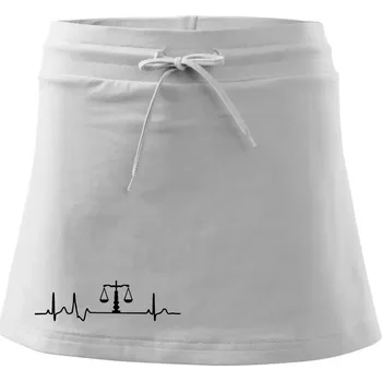 Dámská sukně EKG soudce - Sportovní sukně - two in one - XS ( Bílá )