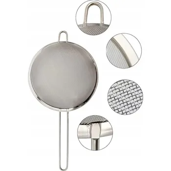 Cedník a síto Kuchyňské sítko SÍTO na mouku, moučkový cukr, cedník, nerezový DURSZLAK