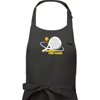 Kuchyňská zástěra Zrozen pro padel - Pánská zástěra na vaření - Univerzální velikost ( Dřevěné uhlí )