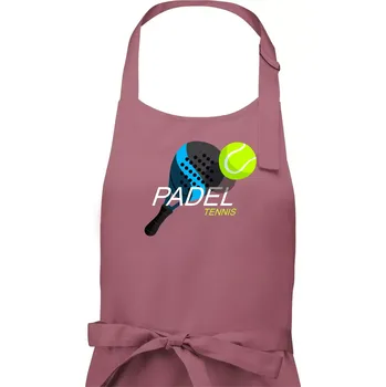 Kuchyňská zástěra Padel obrazek barevný - Pánská zástěra na vaření - Univerzální velikost ( Starorůžová )