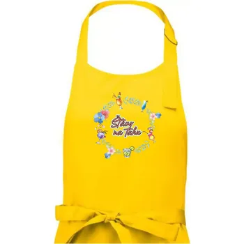 Kuchyňská zástěra Šťávy na tahu - Dámská zástěra na vaření - Univerzální velikost ( Žlutá )