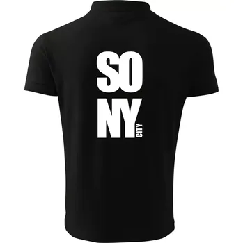 Pánská košile SO NY city - Polokošile pánská Pique Polo 203 - M ( Černá )