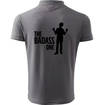 Pánská košile Bachelor party - The badass one - Polokošile pánská Pique Polo 203 - XL ( Ocelově šedá )