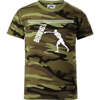 Chlapecké oblečení Boxing boxer - Dětské maskáčové triko - 134 cm/8 let ( Zelený maskáč )