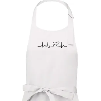 Kuchyňská zástěra Ekg Capybara - Pánská zástěra na vaření - Univerzální velikost ( Bílá )