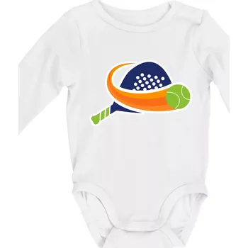 Kojenecký body Padel logo barevné - Body kojenecké s dlouhým rukávem - Dlouhý r. do 3 měs ( Bílá )