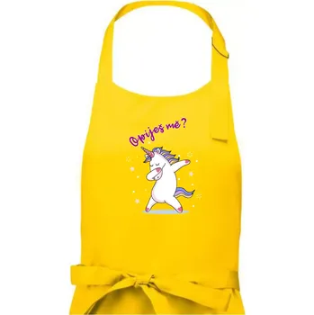 Kuchyňská zástěra Jednorožec Opiješ mě? - Pánská zástěra na vaření - Univerzální velikost ( Žlutá )