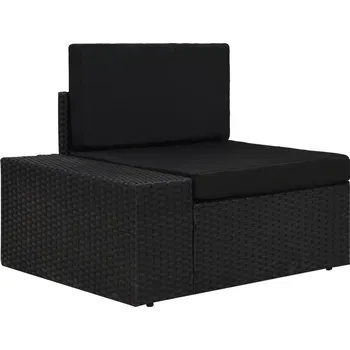 Zahradní nábytek vidaXL Dílčí rohová pohovka s pravou područkou polyratan [49500] Barva: Černá