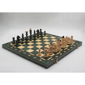 Šachy Dřevěné šachy Consul KONSUL Originální šachy zelené výrobce
