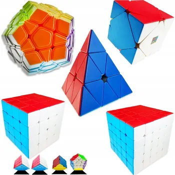 ostatní stavebnice SADA KOSTEK 4x4 + 5x5 + Pyramida + Skewb + Megaminx ORIGINÁLNÍ KOSTKY