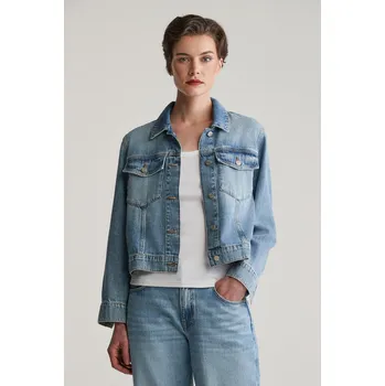 Pánská bunda BUNDA GANT DENIM JACKET MID BLUE BROKEN IN