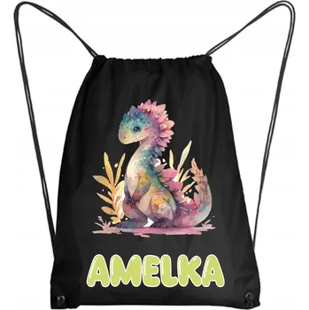 Školní batoh Školní Vak na Boty, Batoh na Tělocvik do Školky - Dinosauři + JMÉNO