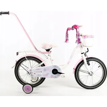 Dětské kolo Kolo Turbo 16-FLOWERS 16" bílé, fialové