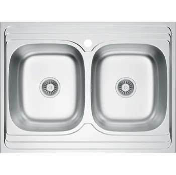 Nerezový dřez Velazo Dřez 2 komory, nerez - VE-8060BD, 80x60 cm
