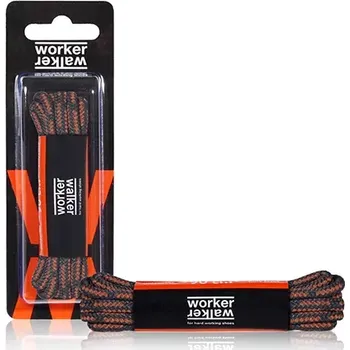 Tkaničky do bot Kulaté profesionální kvalitní polyesterové šňůrky do pracovní obuvi 120cm, černo hnědé