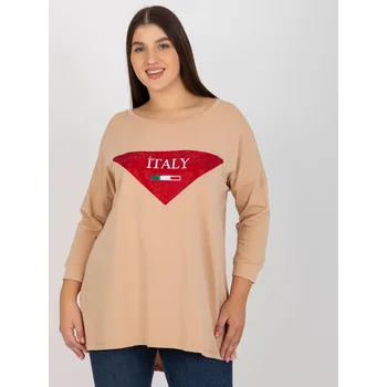 Dámská mikina Vikki Dámská dlouhá mikina Alivere tmavě béžová One size