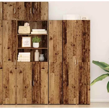 Komoda vidaXL Vysoký bufet Staré dřevo 30 x 42.5 x 185 cm Kompozitní dřevo [3365576]